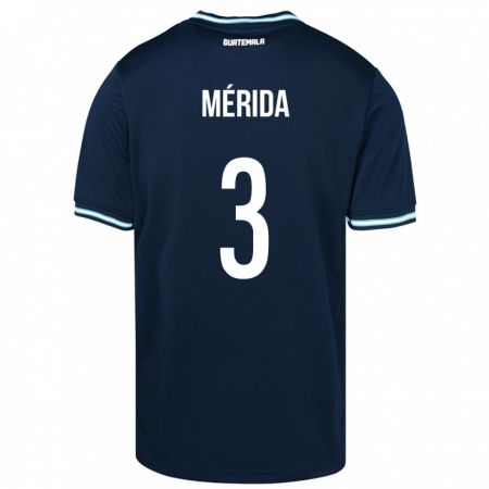 Kandiny Kinder Guatemala Daniel Mérida #3 Blau Auswärtstrikot Trikot 24-26 T-Shirt