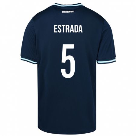 Kandiny Kinder Guatemala Elizabeth Estrada #5 Blau Auswärtstrikot Trikot 24-26 T-Shirt