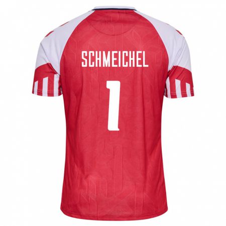 Kandiny Herren Dänische Kasper Schmeichel #1 Rot Heimtrikot Trikot 24-26 T-Shirt