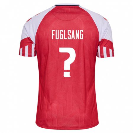 Kandiny Herren Dänische Adam Fuglsang #0 Rot Heimtrikot Trikot 24-26 T-Shirt
