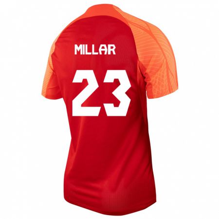 Kandiny Herren Kanadische Liam Millar #23 Orangefarben Heimtrikot Trikot 24-26 T-Shirt