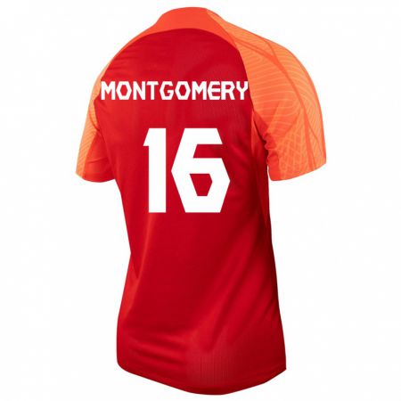 Kandiny Herren Kanadische Callum Montgomery #16 Orangefarben Heimtrikot Trikot 24-26 T-Shirt