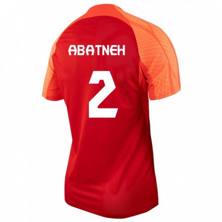 Kandiny Herren Kanadische Noah Abatneh #2 Orangefarben Heimtrikot Trikot 24-26 T-Shirt