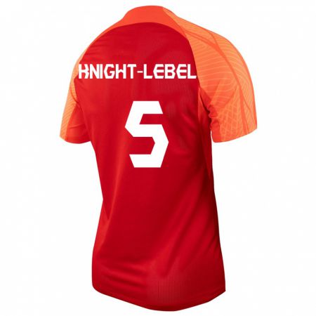 Kandiny Herren Kanadische Jamie Knight-Lebel #5 Orangefarben Heimtrikot Trikot 24-26 T-Shirt