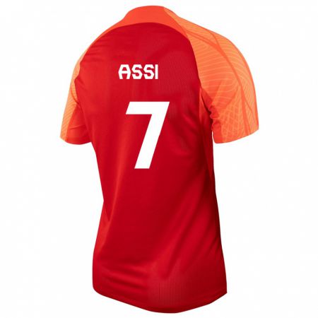 Kandiny Herren Kanadische Jean-Aniel Assi #7 Orangefarben Heimtrikot Trikot 24-26 T-Shirt