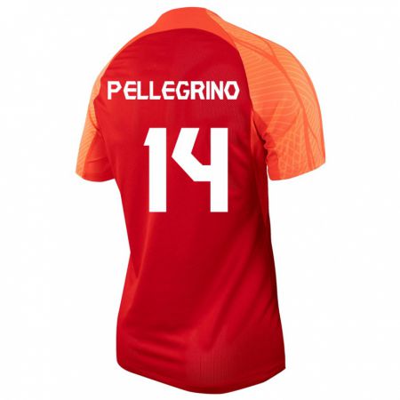 Kandiny Herren Kanadische Gabriel Pellegrino #14 Orangefarben Heimtrikot Trikot 24-26 T-Shirt