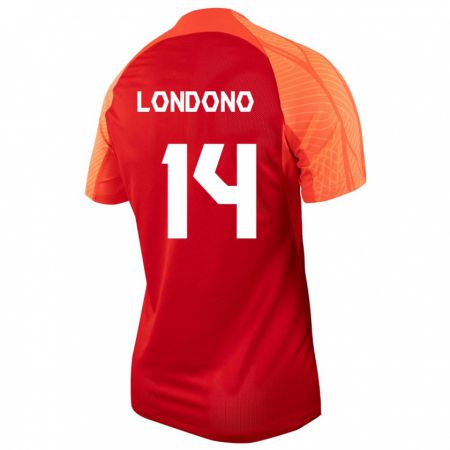Kandiny Herren Kanadische Tyler Londono #14 Orangefarben Heimtrikot Trikot 24-26 T-Shirt