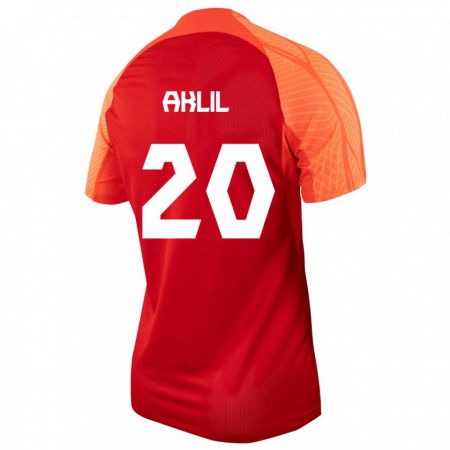 Kandiny Herren Kanadische Lino Aklil #20 Orangefarben Heimtrikot Trikot 24-26 T-Shirt