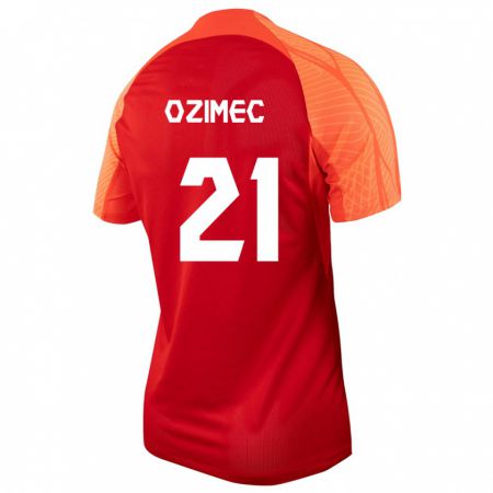 Kandiny Herren Kanadische Lucas Ozimec #21 Orangefarben Heimtrikot Trikot 24-26 T-Shirt
