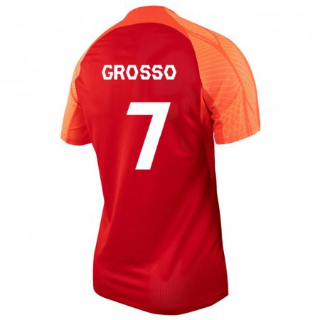 Kandiny Herren Kanadische Julia Grosso #7 Orangefarben Heimtrikot Trikot 24-26 T-Shirt