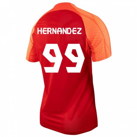 Kandiny Herren Kanadische Jeneva Hernandez Gray #99 Orangefarben Heimtrikot Trikot 24-26 T-Shirt