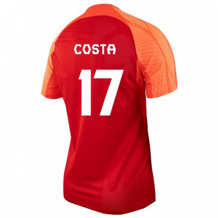 Kandiny Herren Kanadische Jesse Costa #17 Orangefarben Heimtrikot Trikot 24-26 T-Shirt