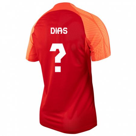 Kandiny Herren Kanadische Lucas Dias #0 Orangefarben Heimtrikot Trikot 24-26 T-Shirt