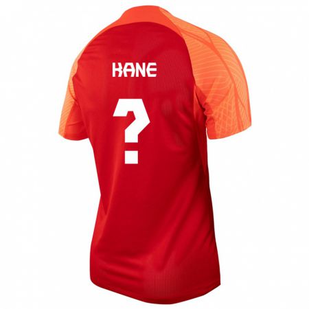 Kandiny Herren Kanadische Mouhamadou Kane #0 Orangefarben Heimtrikot Trikot 24-26 T-Shirt