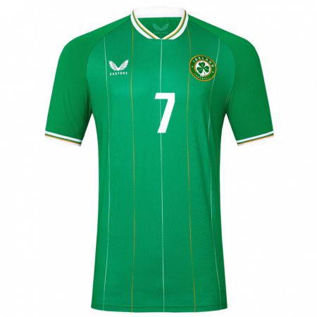 Kandiny Herren Irische Callum Robinson #7 Grün Heimtrikot Trikot 24-26 T-Shirt