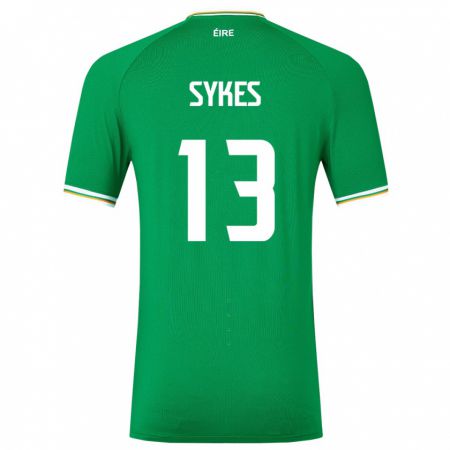 Kandiny Herren Irische Mark Sykes #13 Grün Heimtrikot Trikot 24-26 T-Shirt