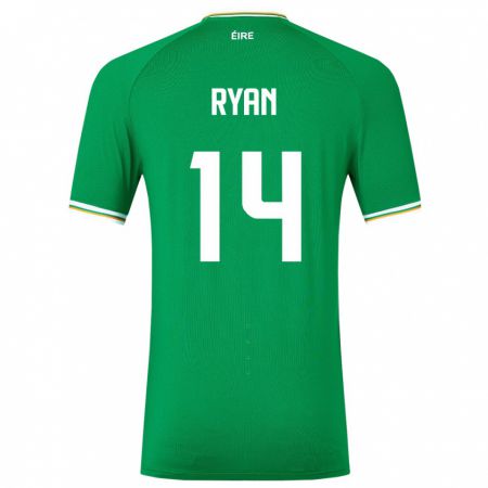 Kandiny Herren Irische John Ryan #14 Grün Heimtrikot Trikot 24-26 T-Shirt