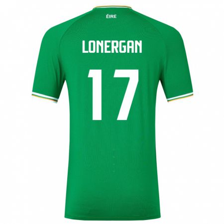 Kandiny Herren Irische Tom Lonergan #17 Grün Heimtrikot Trikot 24-26 T-Shirt