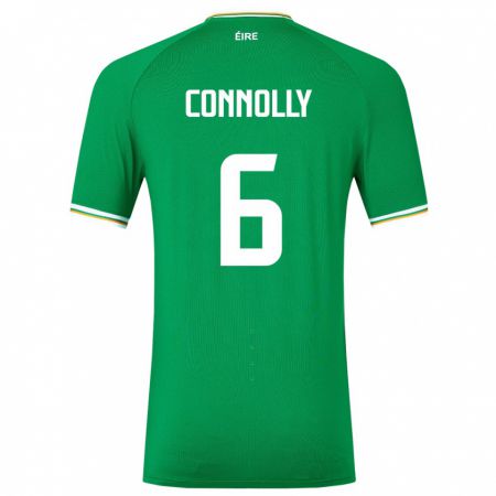 Kandiny Herren Irische Megan Connolly #6 Grün Heimtrikot Trikot 24-26 T-Shirt