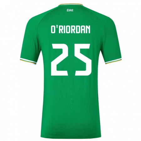Kandiny Herren Irische Claire O'riordan #25 Grün Heimtrikot Trikot 24-26 T-Shirt