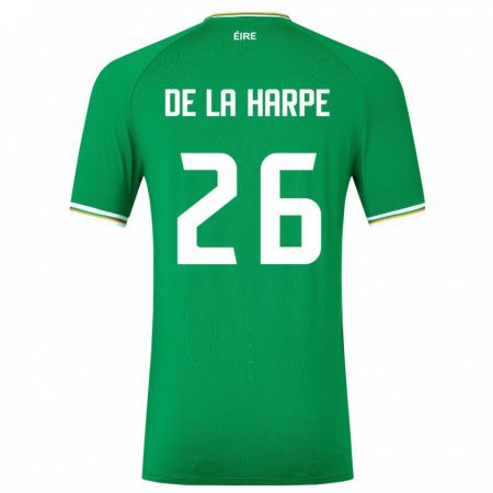 Kandiny Herren Irische Deborah-Anne De La Harpe #26 Grün Heimtrikot Trikot 24-26 T-Shirt
