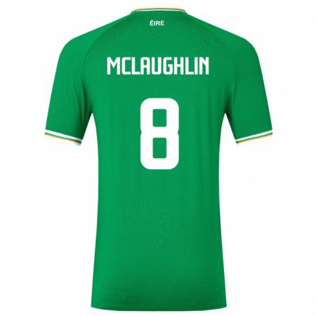 Kandiny Herren Irische Roma Mclaughlin #8 Grün Heimtrikot Trikot 24-26 T-Shirt
