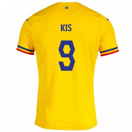 Kandiny Herren Rumänische Anita Kis #9 Gelb Heimtrikot Trikot 24-26 T-Shirt