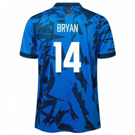 Kandiny Herren El Salvador Bryan Vásquez #14 Blau Heimtrikot Trikot 24-26 T-Shirt