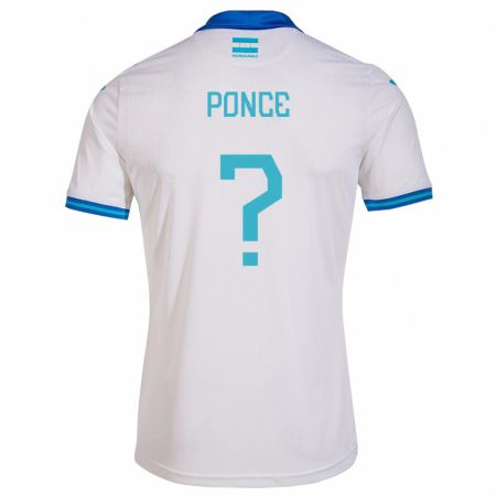 Kandiny Herren Honduras Justin Ponce #0 Weiß Heimtrikot Trikot 24-26 T-Shirt