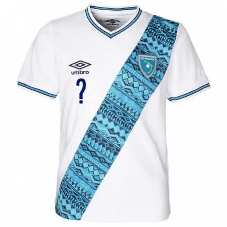 Kandiny Herren Guatemala Samuel Camacho #0 Weiß Heimtrikot Trikot 24-26 T-Shirt