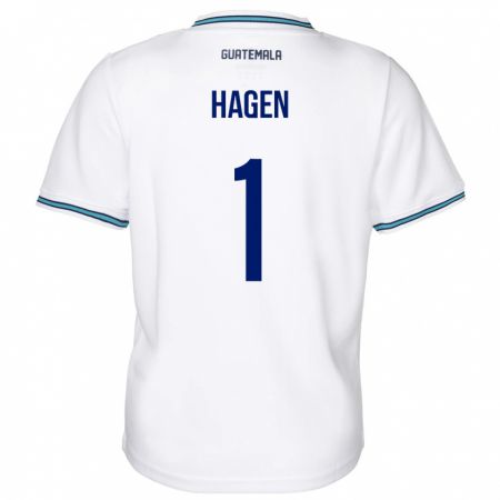 Kandiny Herren Guatemala Nicholas Hagen #1 Weiß Heimtrikot Trikot 24-26 T-Shirt
