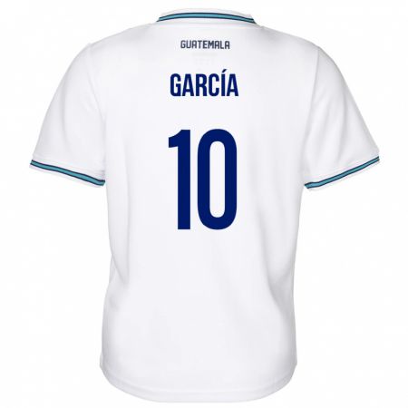 Kandiny Herren Guatemala Gabriel García #10 Weiß Heimtrikot Trikot 24-26 T-Shirt