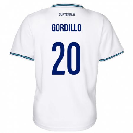 Kandiny Herren Guatemala Gerardo Gordillo #20 Weiß Heimtrikot Trikot 24-26 T-Shirt