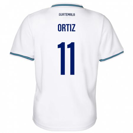 Kandiny Herren Guatemala Andersson Ortiz #11 Weiß Heimtrikot Trikot 24-26 T-Shirt