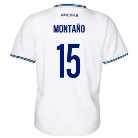 Kandiny Herren Guatemala Figo Montaño #15 Weiß Heimtrikot Trikot 24-26 T-Shirt