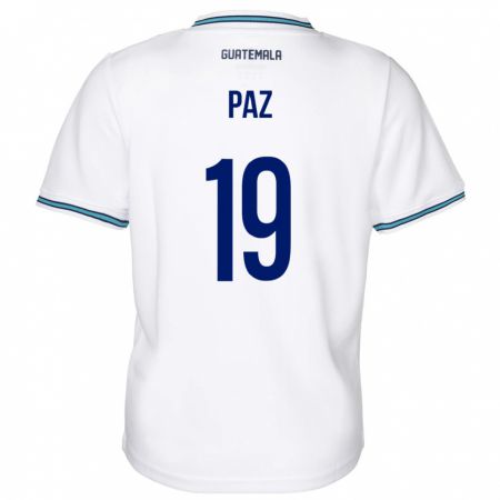 Kandiny Herren Guatemala Vidal Paz #19 Weiß Heimtrikot Trikot 24-26 T-Shirt