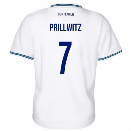 Kandiny Herren Guatemala Héctor Prillwitz #7 Weiß Heimtrikot Trikot 24-26 T-Shirt
