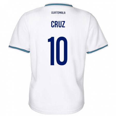 Kandiny Herren Guatemala Axel De La Cruz #10 Weiß Heimtrikot Trikot 24-26 T-Shirt
