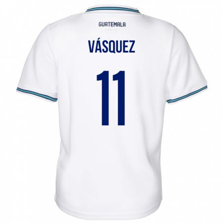 Kandiny Herren Guatemala Gabino Vásquez #11 Weiß Heimtrikot Trikot 24-26 T-Shirt