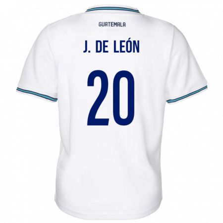 Kandiny Herren Guatemala Jorge De León #20 Weiß Heimtrikot Trikot 24-26 T-Shirt