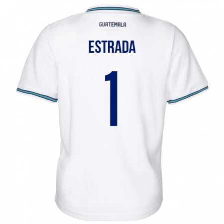 Kandiny Herren Guatemala Alexia Estrada #1 Weiß Heimtrikot Trikot 24-26 T-Shirt