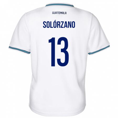 Kandiny Herren Guatemala Aisha Solórzano #13 Weiß Heimtrikot Trikot 24-26 T-Shirt