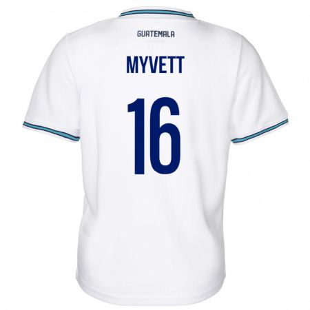 Kandiny Herren Guatemala Jemery Myvett #16 Weiß Heimtrikot Trikot 24-26 T-Shirt