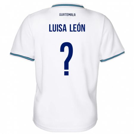 Kandiny Herren Guatemala Luisa León #0 Weiß Heimtrikot Trikot 24-26 T-Shirt
