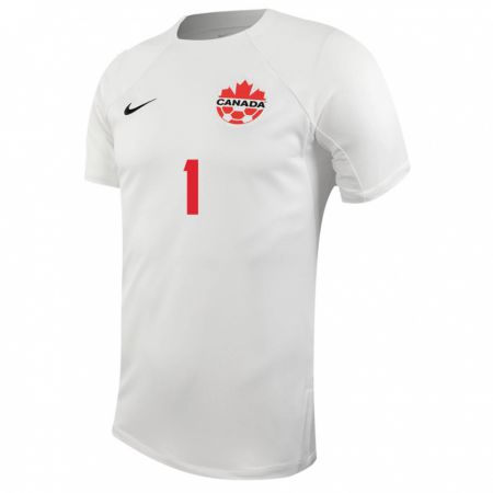 Kandiny Herren Kanadische Anna Karpenko #1 Weiß Auswärtstrikot Trikot 24-26 T-Shirt