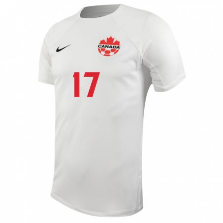 Kandiny Herren Kanadische Cyle Larin #17 Weiß Auswärtstrikot Trikot 24-26 T-Shirt