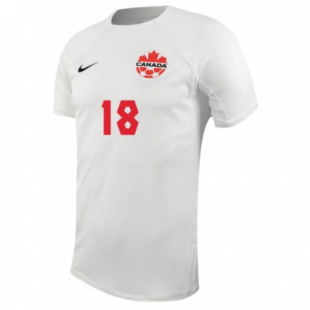 Kandiny Herren Kanadische Alexander O'brien #18 Weiß Auswärtstrikot Trikot 24-26 T-Shirt