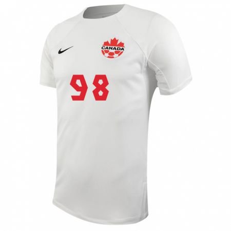 Kandiny Herren Kanadische Olivia Smith #98 Weiß Auswärtstrikot Trikot 24-26 T-Shirt