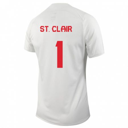 Kandiny Herren Kanadische Dayne St. Clair #1 Weiß Auswärtstrikot Trikot 24-26 T-Shirt