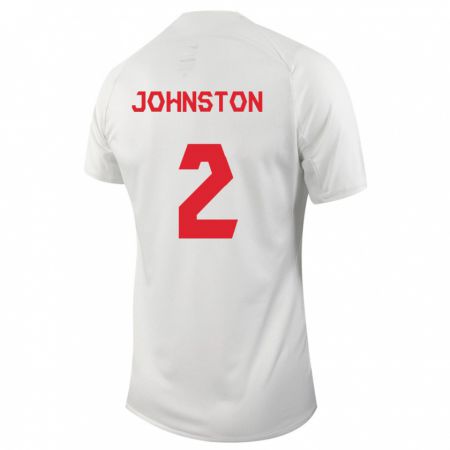 Kandiny Herren Kanadische Alistair Johnston #2 Weiß Auswärtstrikot Trikot 24-26 T-Shirt